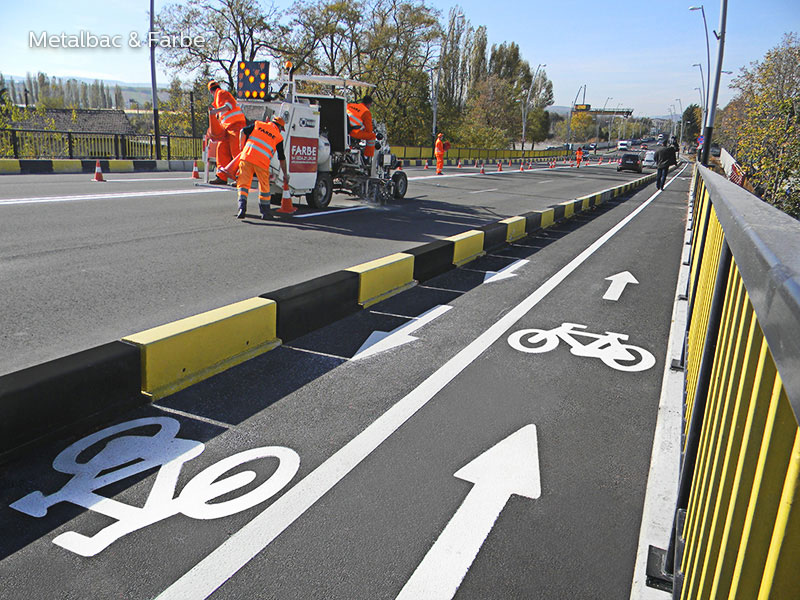 road marking signs; road traffic signs; road safety; street signs; parking lot striping paint; pedestrian crossings; preformed thermoplastic road marking; road marking paint; playground markings games; handicap parking sign; bicycle track