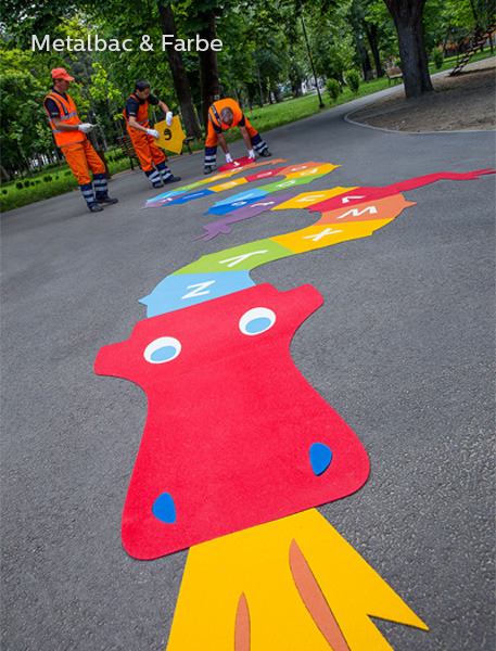 playground markings games; playground games for kids; outdoor play; math games; school yard games; educational games; asphalt games; interactive games; road markings signs; road traffic signs; dragon games; twister game; rocket games