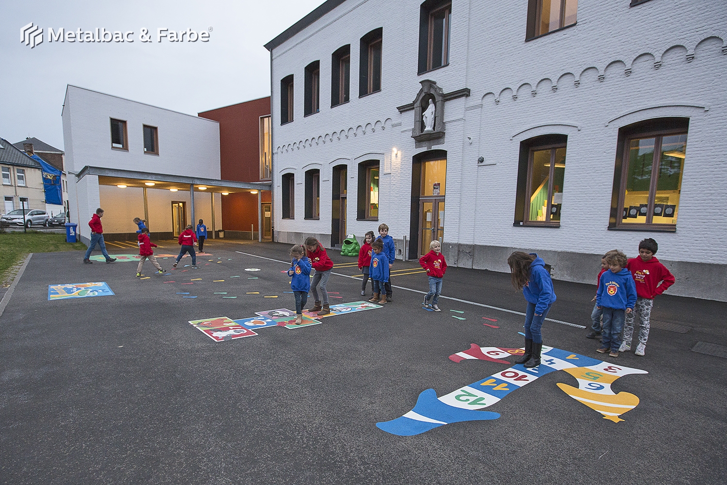 playground markings games; playground games for kids; outdoor play; math games; school yard games; educational games; asphalt games; interactive games; road markings signs; road traffic signs; crocodile games; hopscotch game; logical games